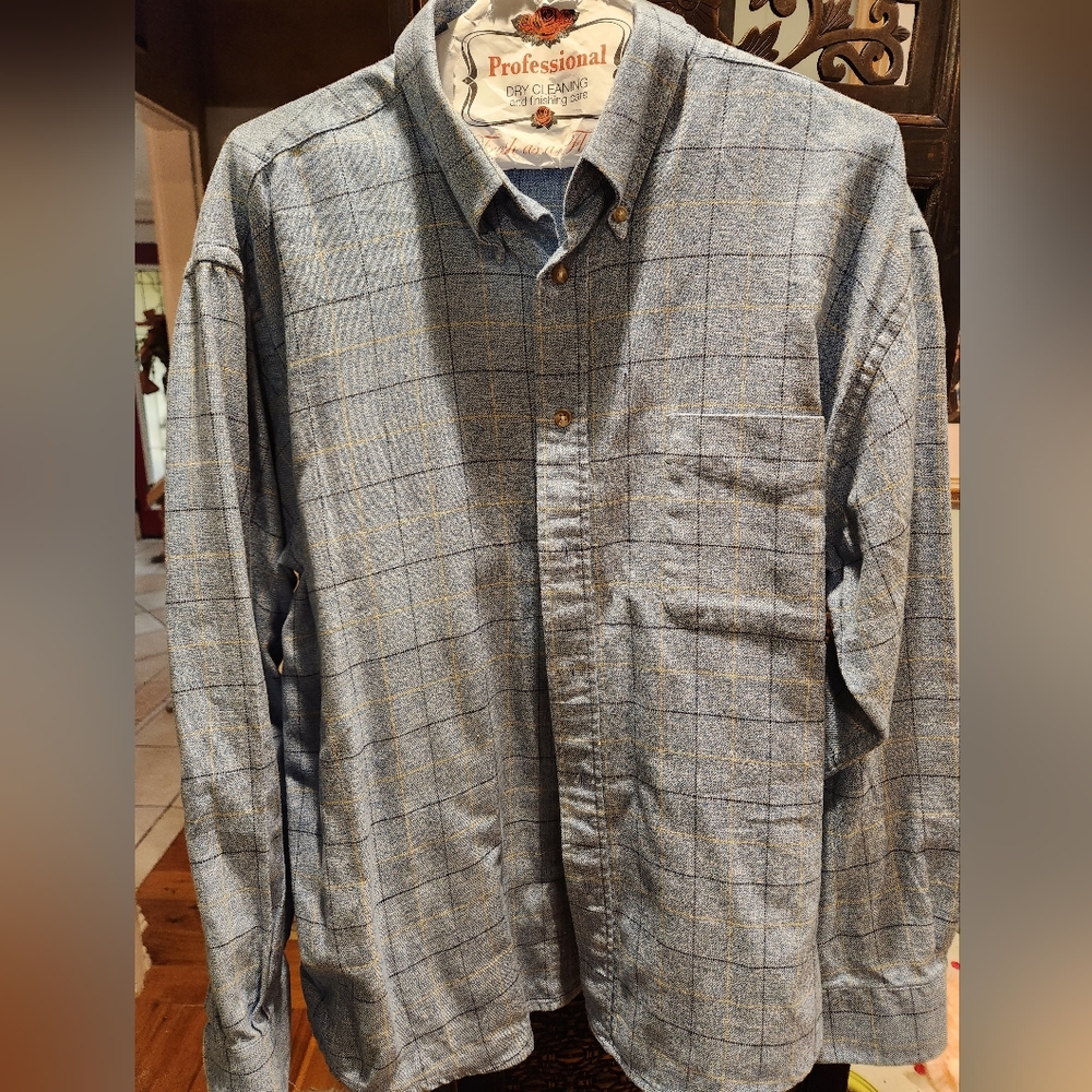 Men's long sleeve dress shirt 100% cotton